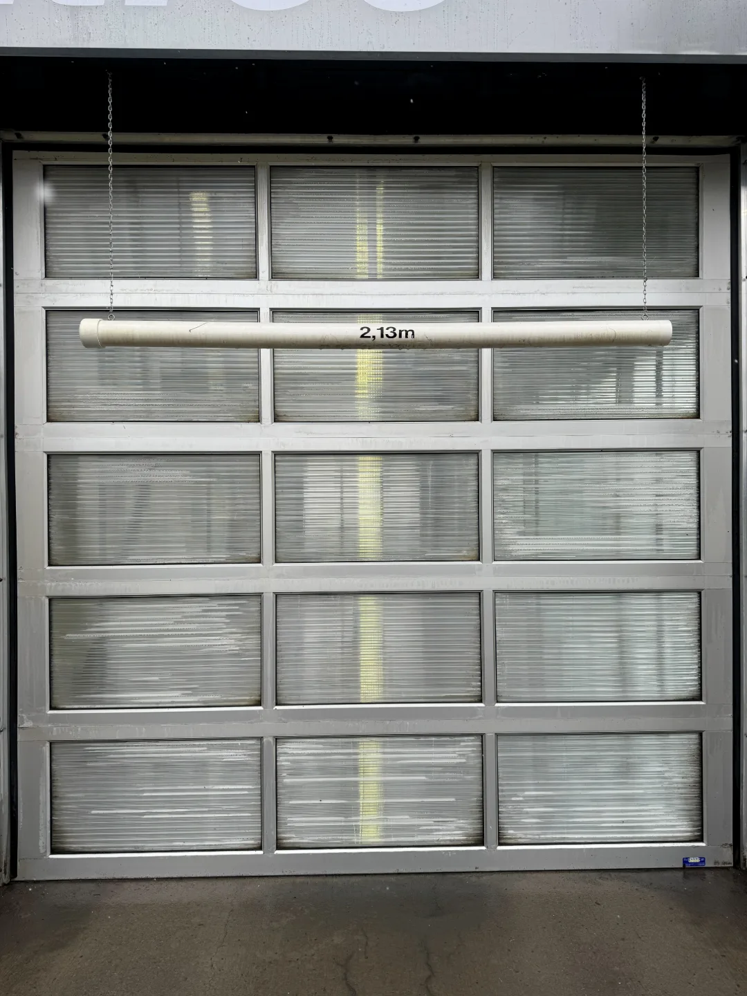 Car wash door, after cleaning