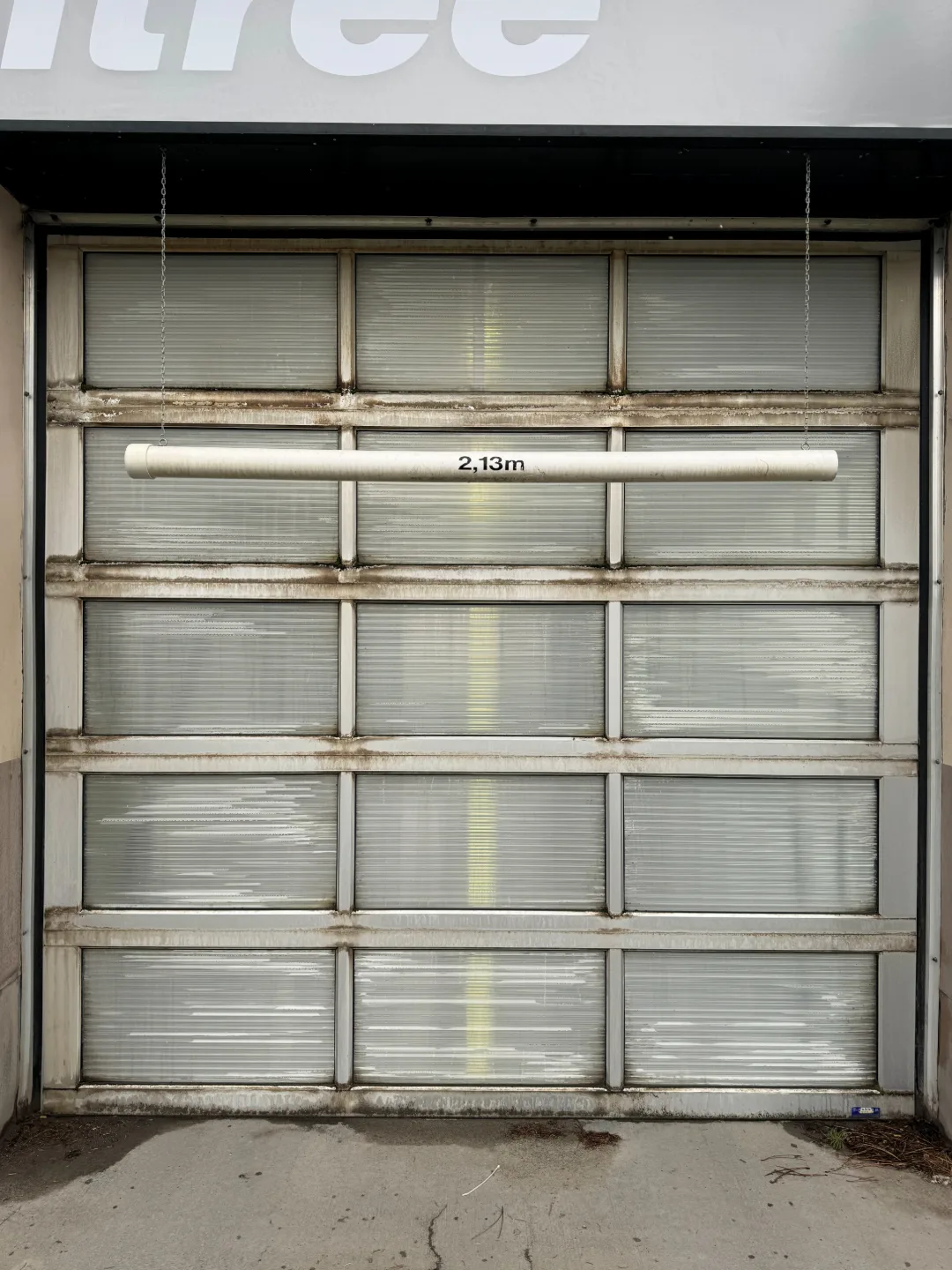 Car wash door, before cleaning