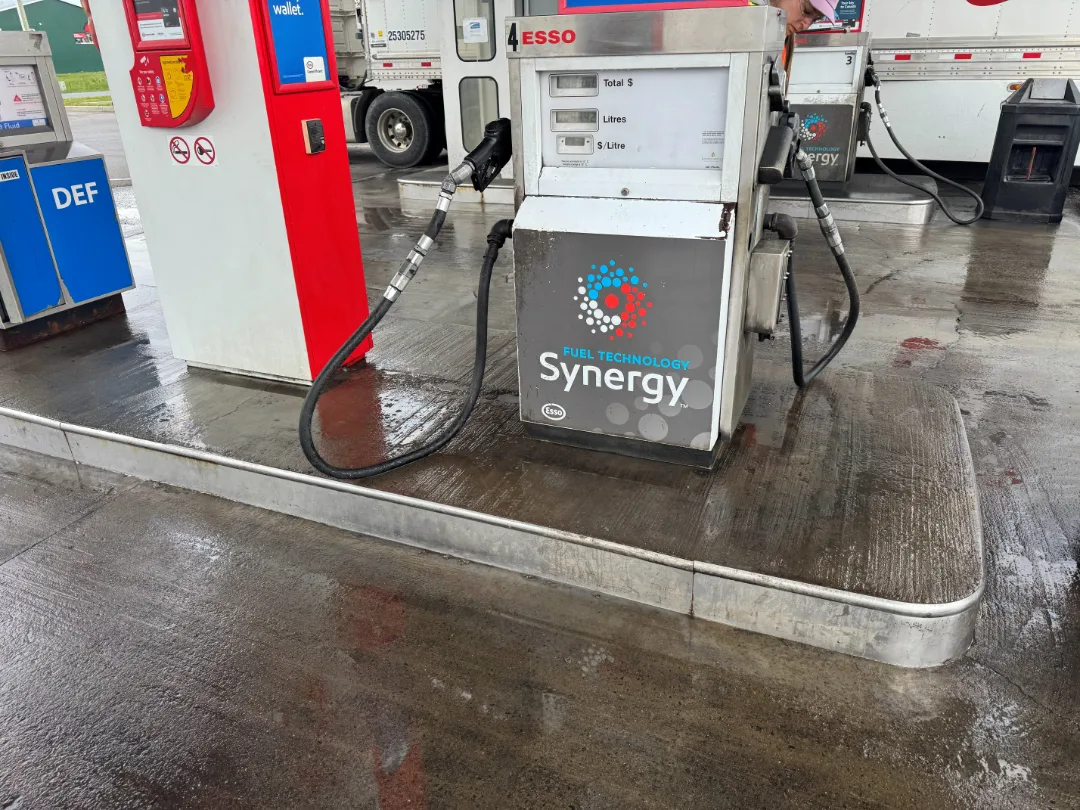 Pump island, after cleaning